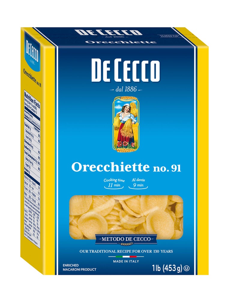 De Cecco Semolina Pasta, Orecchiette No.91, 1 Pound (Pack of 5) - Image 1